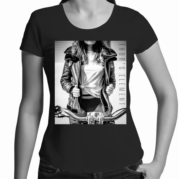 Women's Scoop Neck Tee - Bad to the Bone