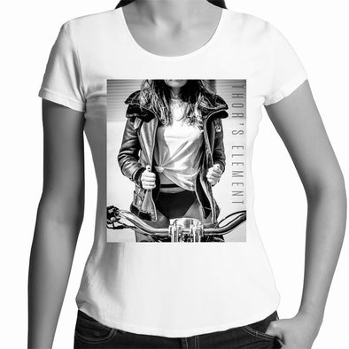 Women's Scoop Neck Tee - Bad to the Bone