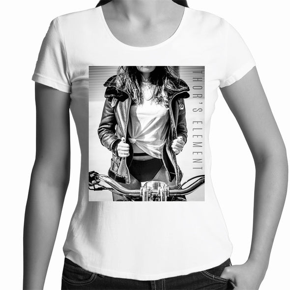 Women's Scoop Neck Tee - Bad to the Bone